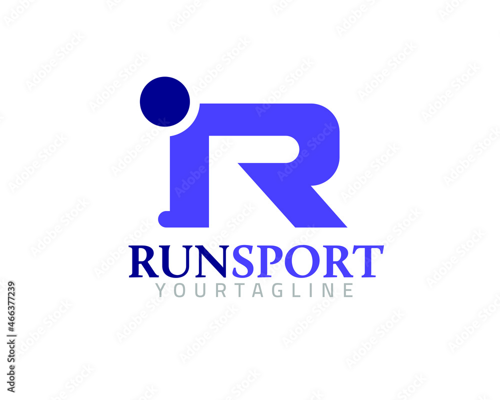 Letter R running sport logo,fully vector and customized logo design Letter R running sport logo,fully vector and customized logo design
