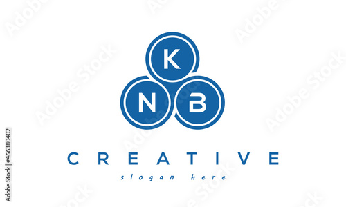 KNB creative circle three letters logo design victor photo