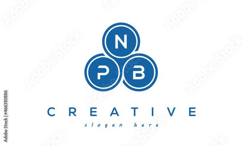 NPB creative circle three letters logo design victor photo
