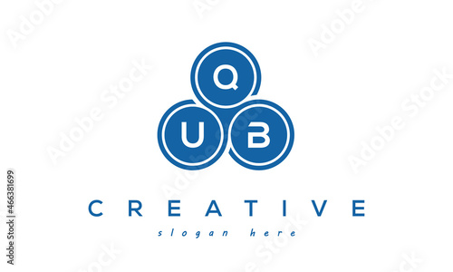 QUB creative circle three letters logo design victor photo