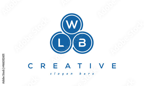 WLB creative circle three letters logo design victor photo