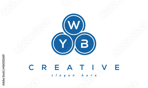 WYB creative circle three letters logo design victor photo