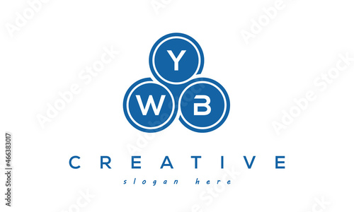 YWB creative circle three letters logo design victor photo