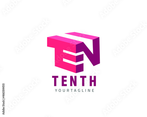tenth logo TN ,fully vector and customized logo design