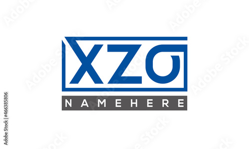 XZO Letters Logo With Rectangle Logo Vector