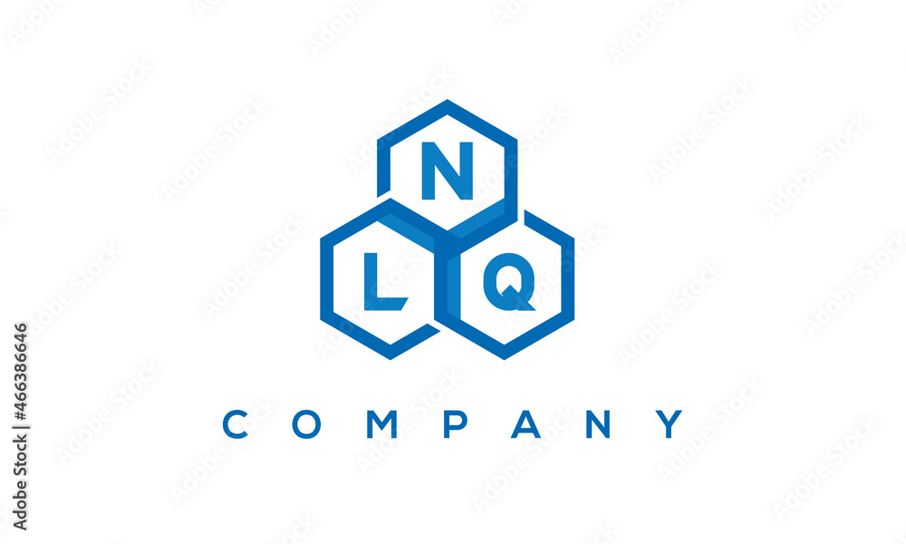 NLQ letters design logo with three polygon hexagon logo vector template NLQ letters design logo with three polygon hexagon logo vector template