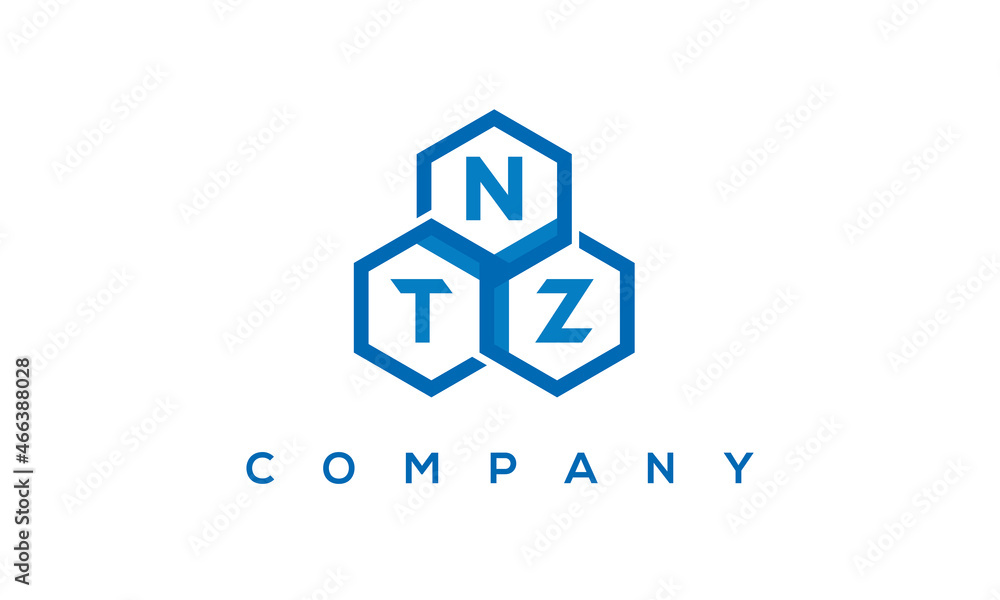 NTZ letters design logo with three polygon hexagon logo vector template NTZ letters design logo with three polygon hexagon logo vector template