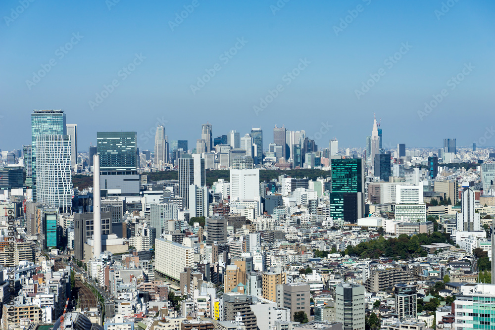 都市の風景　高層ビルからの都市景観