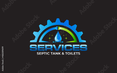 Illustration graphic vector of septic tank clean service logo design template