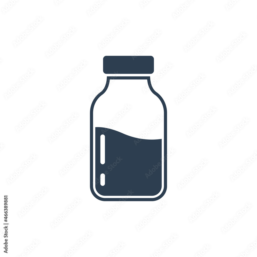 Medicine bottle icon design template illustration isolated