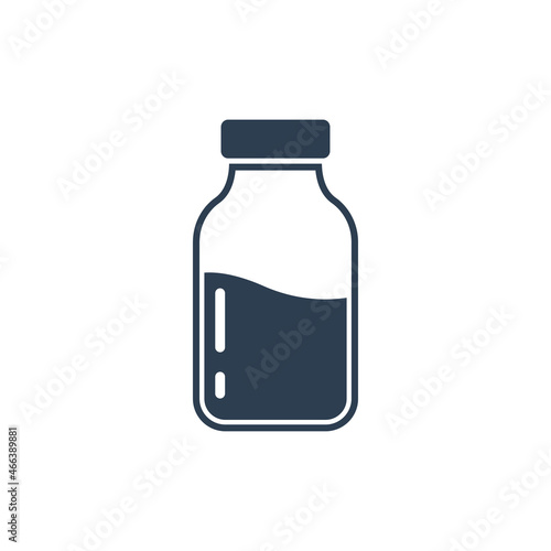 Medicine bottle icon design template illustration isolated