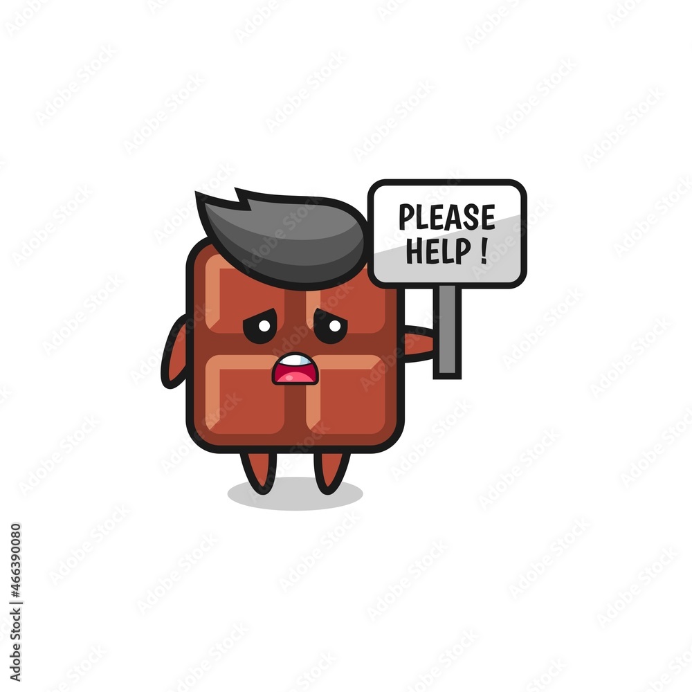 cute chocolate bar hold the please help banner cute chocolate bar hold the please help banner