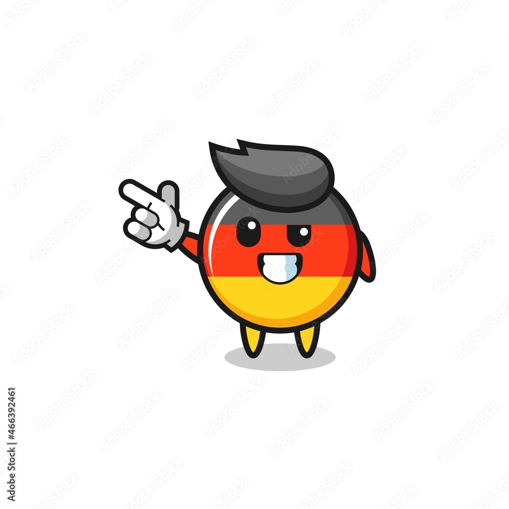 germany flag mascot pointing top left germany flag mascot pointing top left
