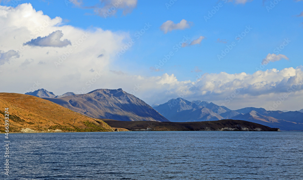 Southern Alps on Lake Tekapo, New Zealand