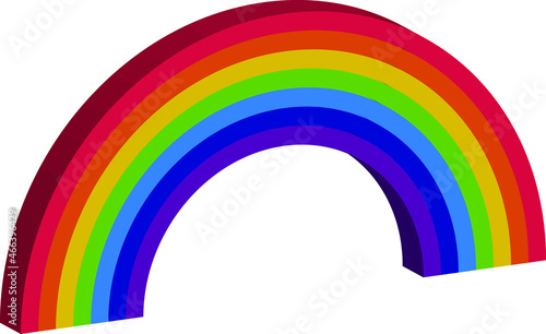 3d rainbow on a white background