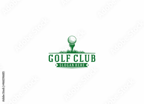 golf logo template, vector, icon in white background