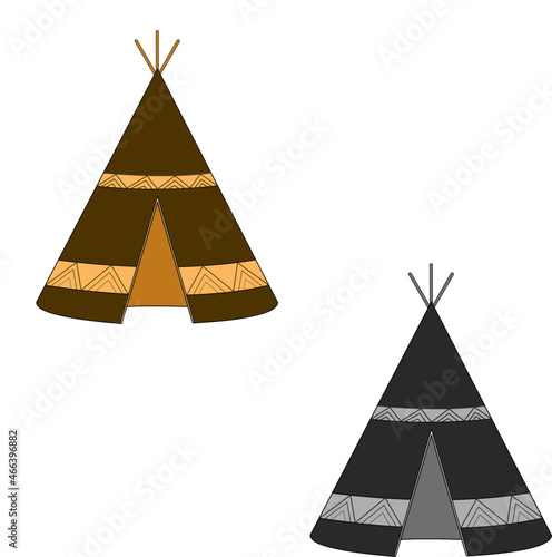 teepee or native american hut, traditional house