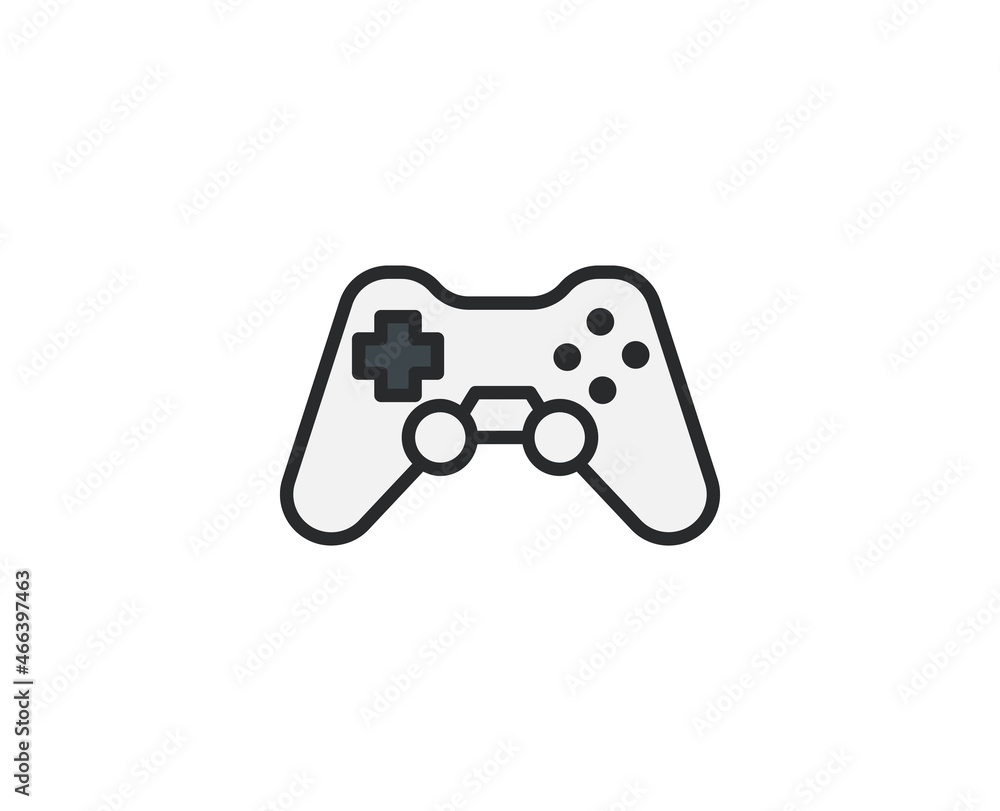 Line Gamepad icon isolated on white background. Outline symbol for website design, mobile application, ui. Electronics pictogram. Vector illustration, editorial stroсk. Line Gamepad icon isolated on white background. Outline symbol for website design, mobile application, ui. Electronics pictogram. Vector illustration, editorial stroсk.