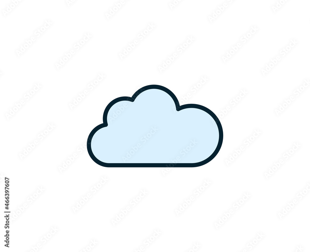 Cloud premium line icon. Simple high quality pictogram. Modern outline style icons. Stroke vector illustration on a white background. Cloud premium line icon. Simple high quality pictogram. Modern outline style icons. Stroke vector illustration on a white background.