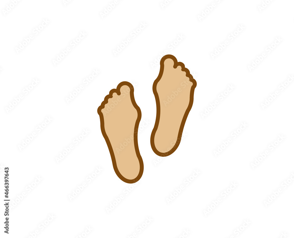 Foot line icon. High quality outline symbol for web design or mobile app. Thin line sign for design logo. Color outline pictogram on white background Foot line icon. High quality outline symbol for web design or mobile app. Thin line sign for design logo. Color outline pictogram on white background