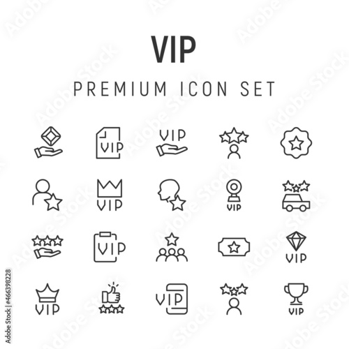 Premium pack of vip line icons.