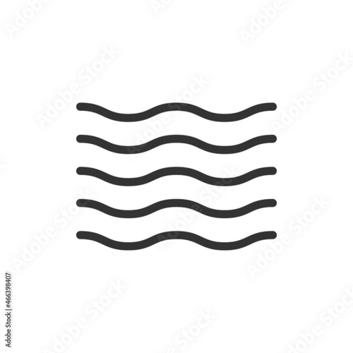 Premium water line icon for app, web and UI.