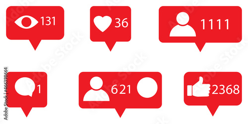 Button for mobile app design. Like message icons, great design for any purposes. Vector illustration. Stock image.
