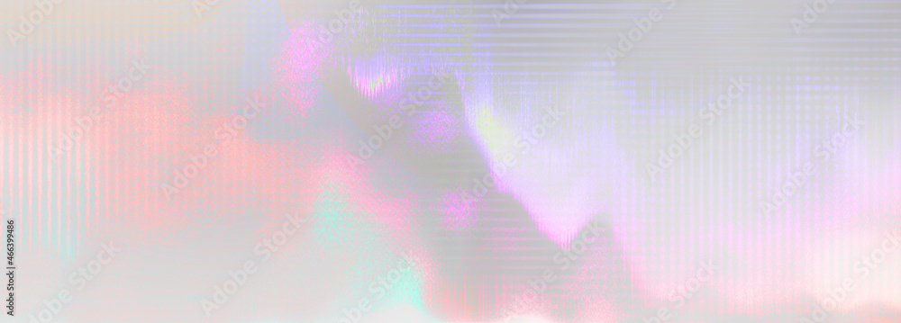 Obraz premium Abstract iridescent glitch art background image.
