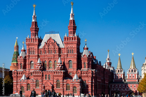 .The State Historical Museum on Red Square. Architecture of State Historical museum, Moscow. The Museum was founded in 1872