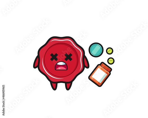 illustration of overdose sealing wax character
