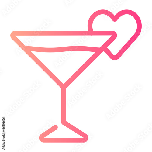 cocktail gradient icon