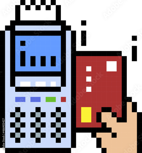Credit card payout pixel icon