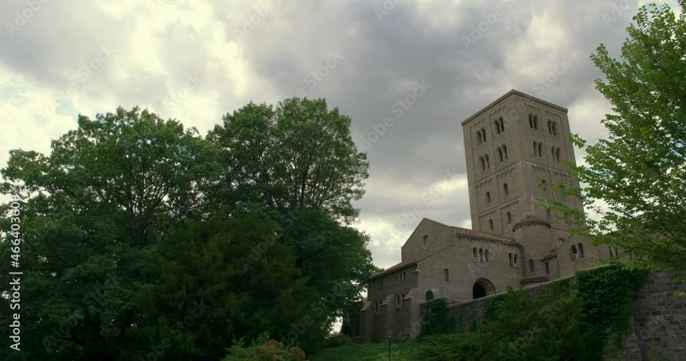 New York City's Cloister Museum Under An Overcast Sky New York City's Cloister Museum Under An Overcast Sky