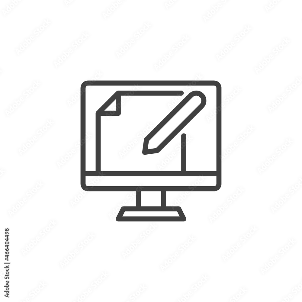 Online education line icon Online education line icon