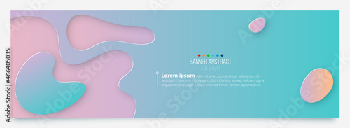 abstract banner desing template with color background.