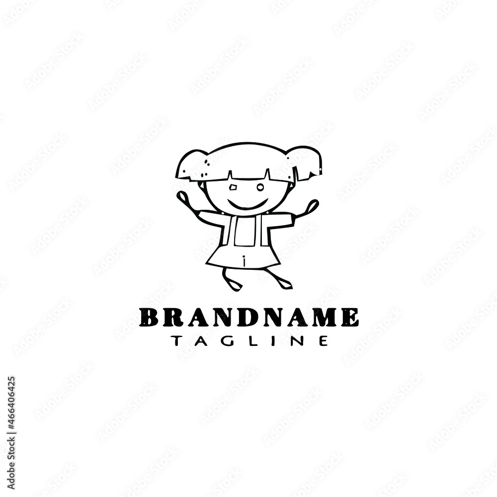 children logo cartoon icon design simple black isolated vector illustration children logo cartoon icon design simple black isolated vector illustration