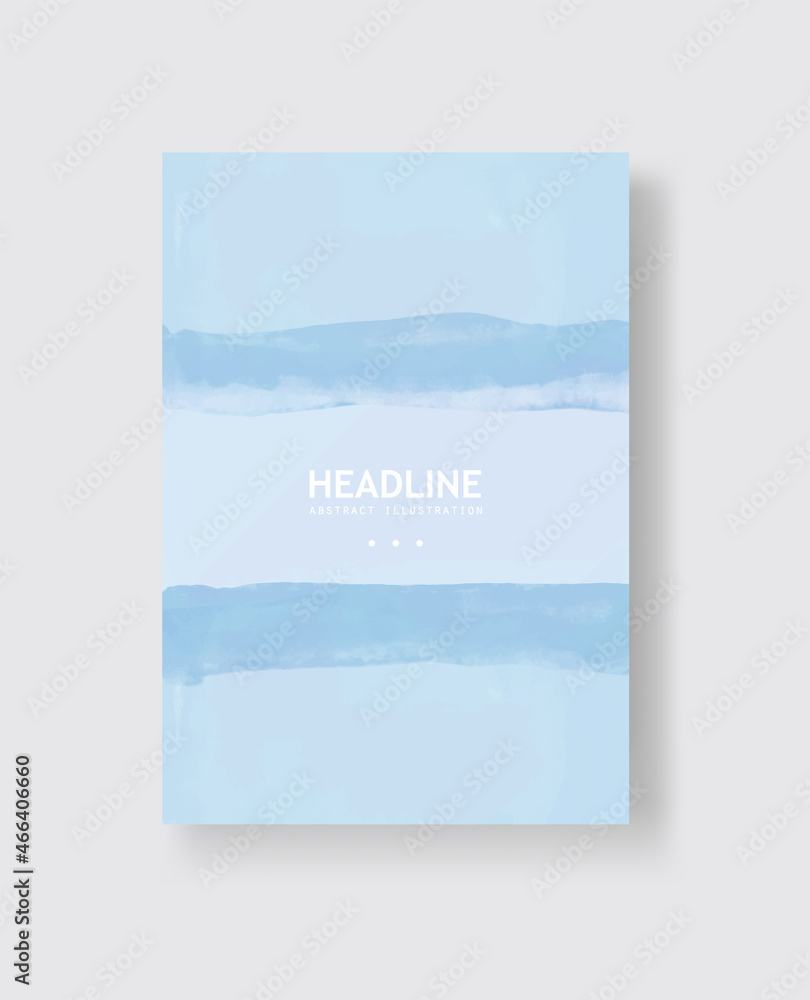 Naklejka premium Abstract vector watercolor banner. Clolor brush strokes on white background.