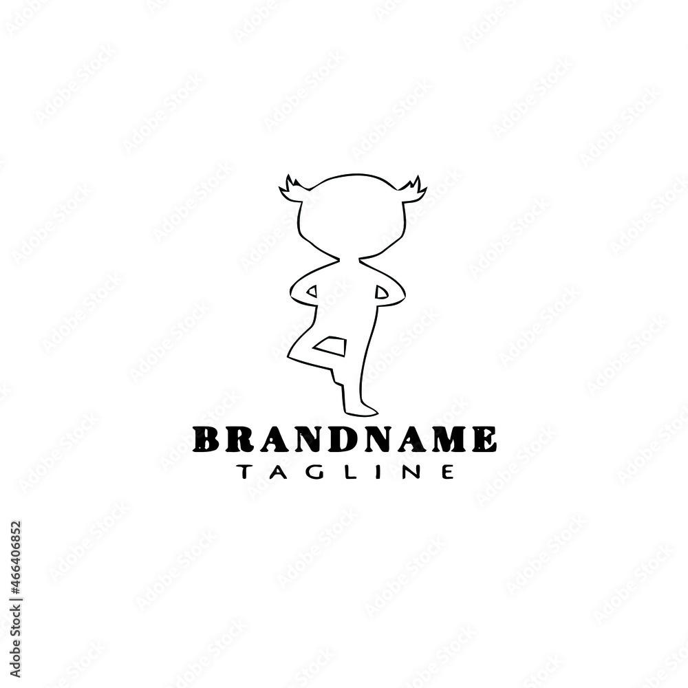 children logo cartoon icon design template black creative vector illustration children logo cartoon icon design template black creative vector illustration