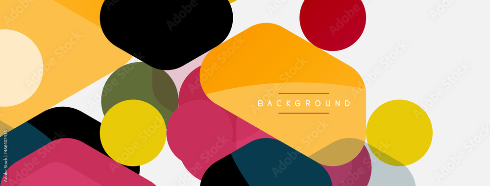 Abstract round geometric shapes and circles background. Trendy techno business template for wallpaper, banner, background or landing Abstract round geometric shapes and circles background. Trendy techno business template for wallpaper, banner, background or landing
