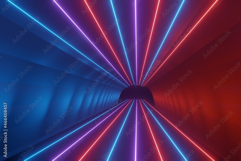 3d render of RGB neon light on darkness background. Abstract Laser lines show at night. Ultraviolet spectrum beam scene 3d render of RGB neon light on darkness background. Abstract Laser lines show at night. Ultraviolet spectrum beam scene
