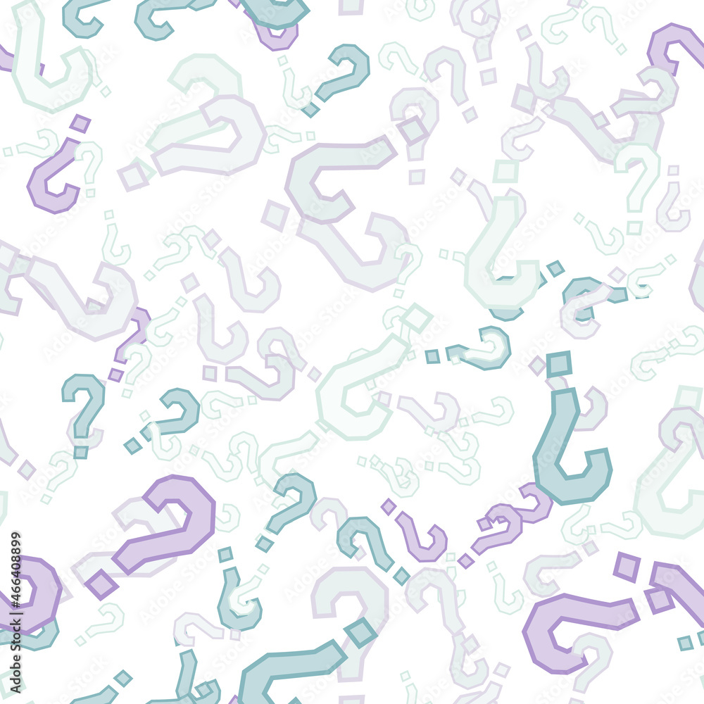 Quiz seamless pattern. Question marks, doubt, faq Quiz seamless pattern. Question marks, doubt, faq