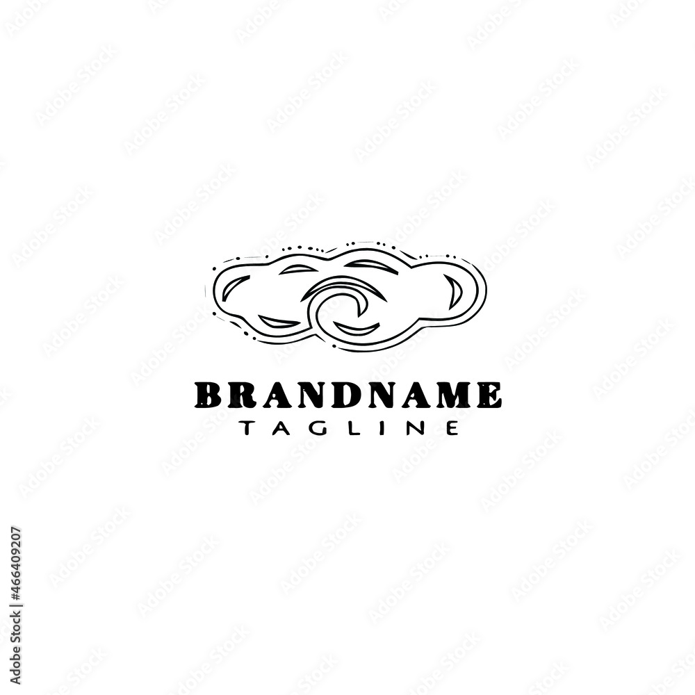 chinese clouds logo cartoon icon template black isolated vector illustration chinese clouds logo cartoon icon template black isolated vector illustration