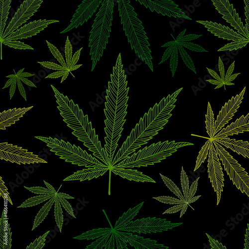 Cannabis Leaves. Seamless Pattern for your design