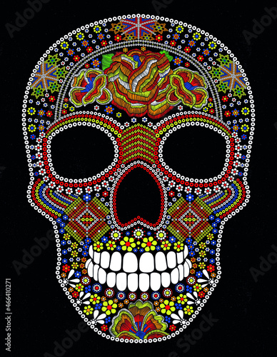 mexican skull floral