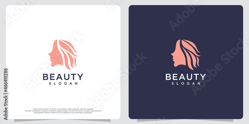Hair beauty logo for salon, makeover, hairdresser, haircut.set