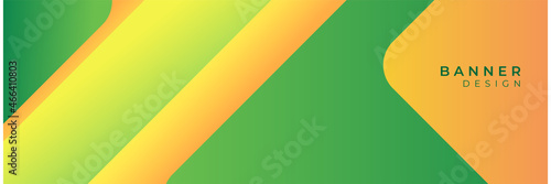 Free Download Colorful green banner template. Abstract web banner design. Header, landing page web design elements. - GFXLoad