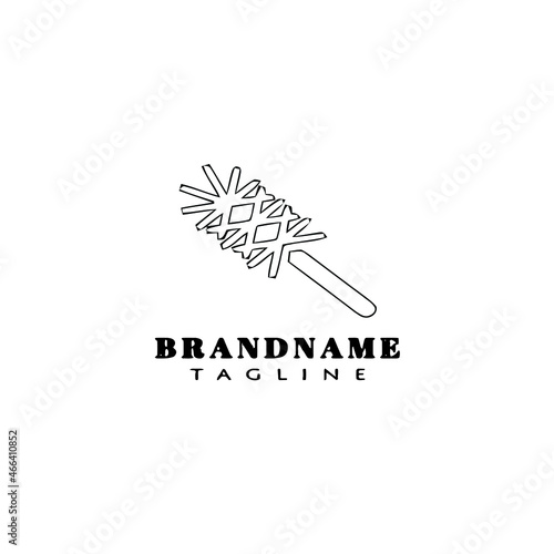 feather duster logo icon design template vector