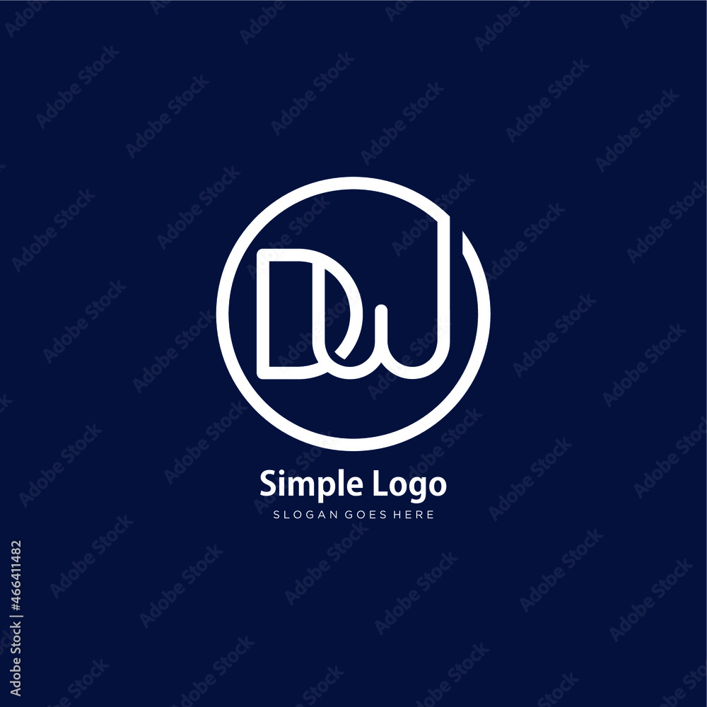 logo letter D and W. Initial letter DW monogram for business logos. logo letter D and W. Initial letter DW monogram for business logos.