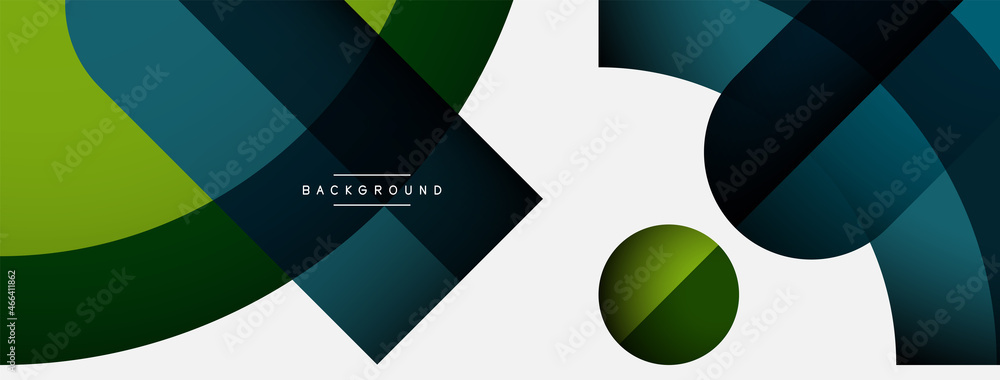 Geometric abstract background. Round shapes, circles, lines composition for wallpaper banner background or landing page Geometric abstract background. Round shapes, circles, lines composition for wallpaper banner background or landing page