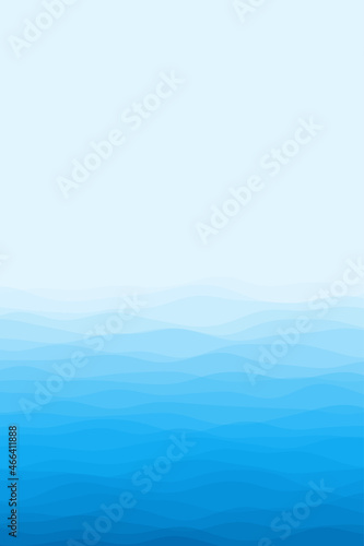 Cover page template with soft curves in light blue colors. Can be used as a banner, flyer, poster, business card, or brochure. Creative vector illustration.